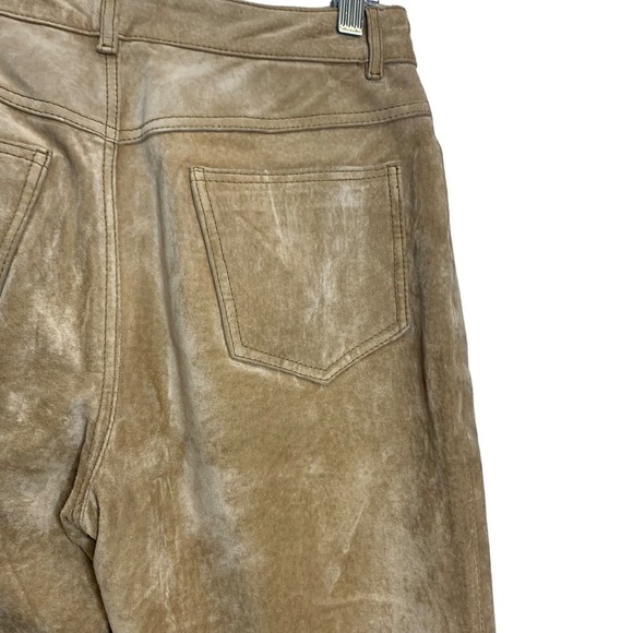 90's Jou Jou Skins 100% Suede Leather Pants SZ 7/8 - Picture 14 of 16